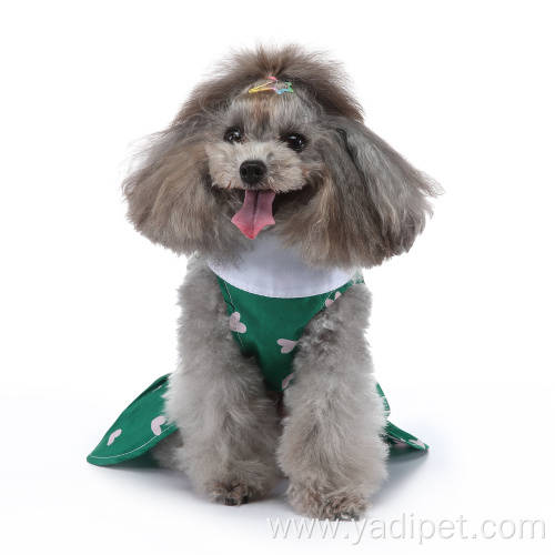 Green Summer cat Dog Dress Puppy Clothes